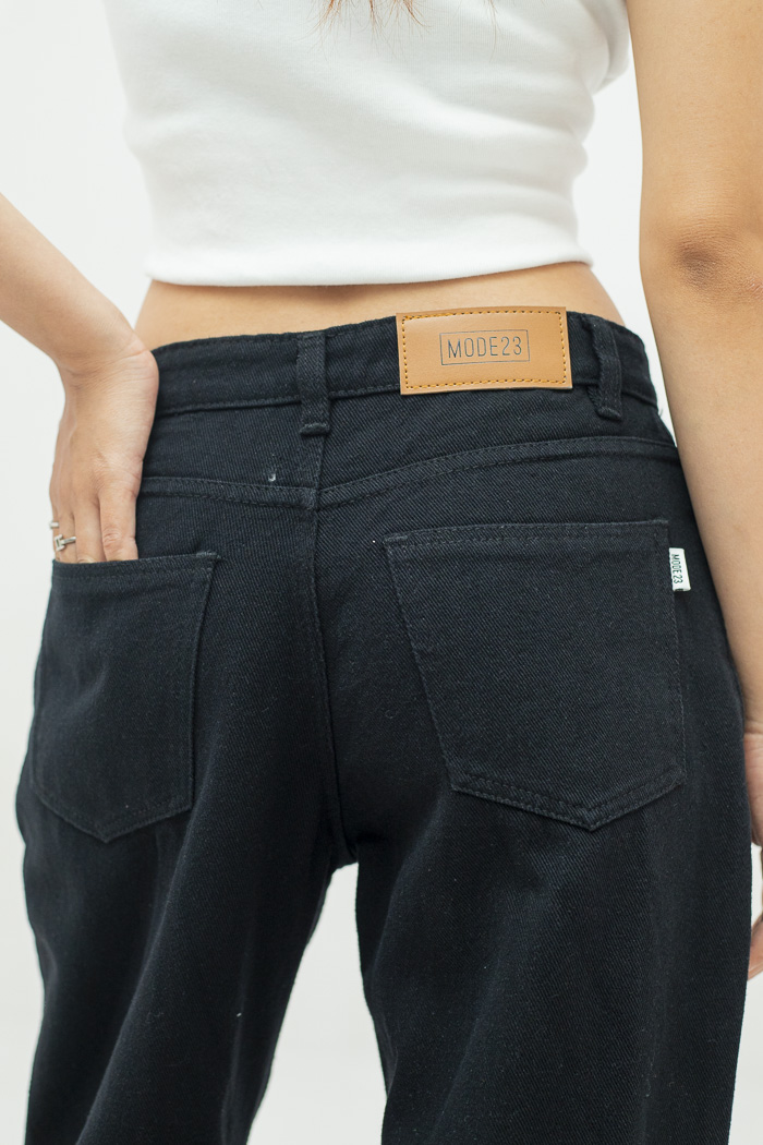 Mode23 Straight Fit Black Jeans
